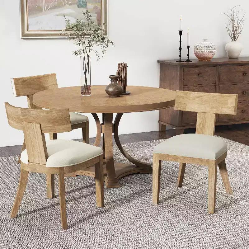 Christopher Knight Home Senna Upholstered Fabric Rubberwood Frame Dining Chair (Set of 2)
