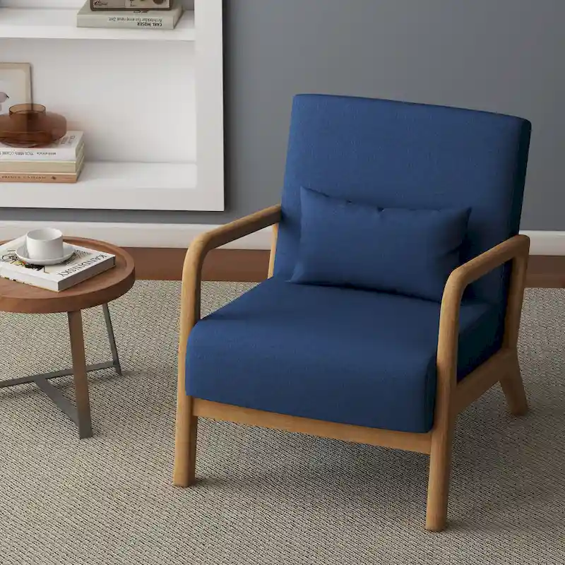 Upholstered Arm Chair with Cution Modern Side Accent Chairs - 25.8W x 28.7H x 32.3D