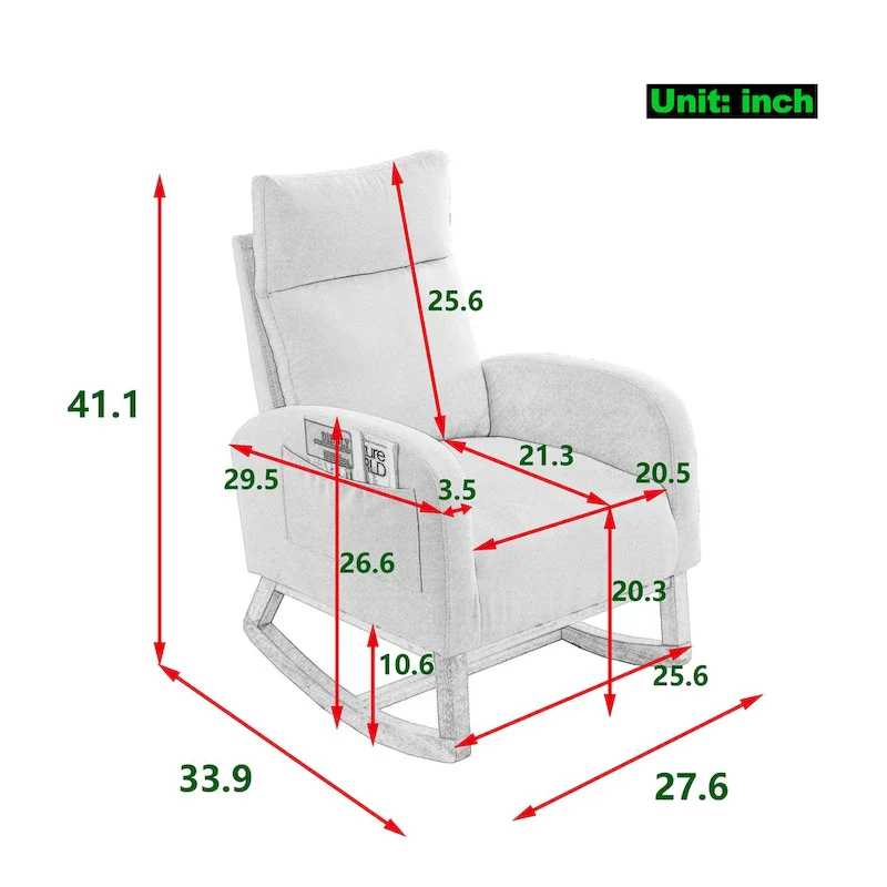 Living Room Lounge Arm Rocking Chair