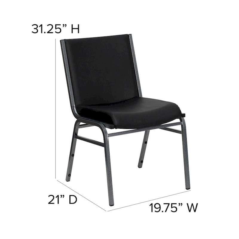 4 Pack Heavy Duty Stack Chair - 21D x 19.75W x 31.25H