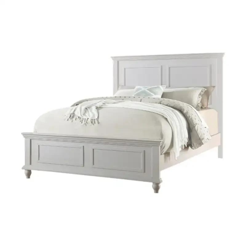 Captivating E.King Wooden Bed, White