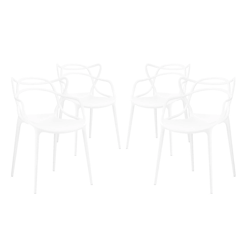 Entangled Plastic 4-piece Chair Set
