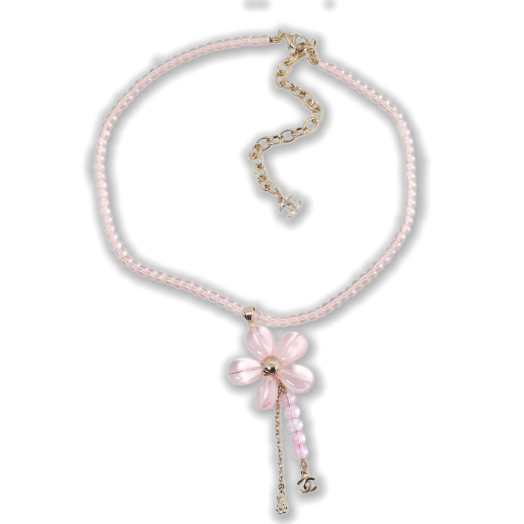 CCN527 Chanel Light pink pearl necklace - ccjewelryacc