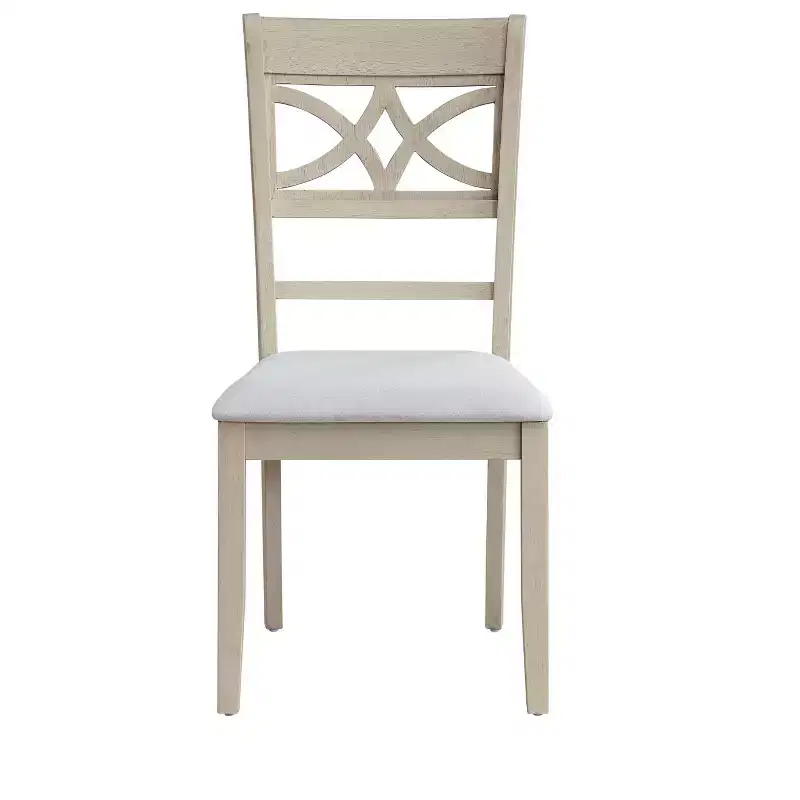 GDFStudio Cowen Modern Linen Fabric and Rubberwood Dining Chairs (Set of 2)