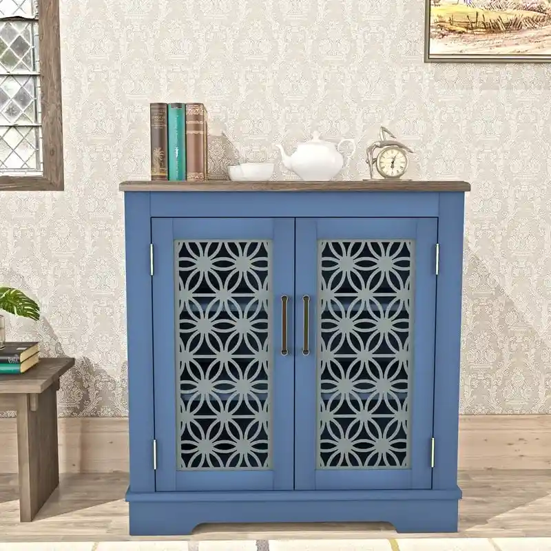 31 in. Rustic Bathroom Bedroom Accent Storage Cabinet