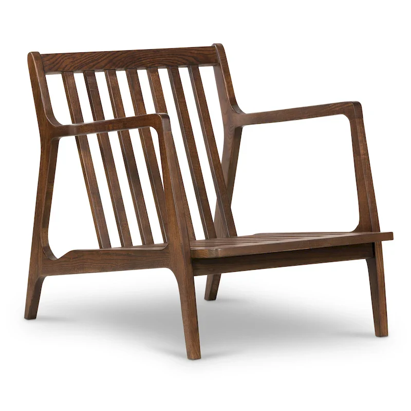 Poly & Bark Verity Leather Lounge Chair - Full Grain Genuine Italian Leather