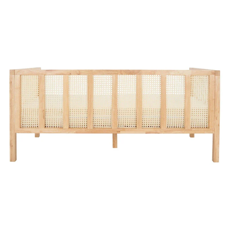 SAFAVIEH Mandie Rattan Sofa - 29  W x 62  D x 30  H - 29Wx62Dx29H