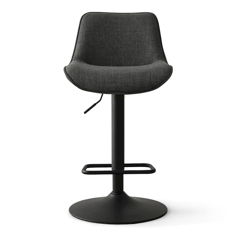 18 Bigger Base Vinyl Adjustable Height Swivel Bar Stool, Set of 2