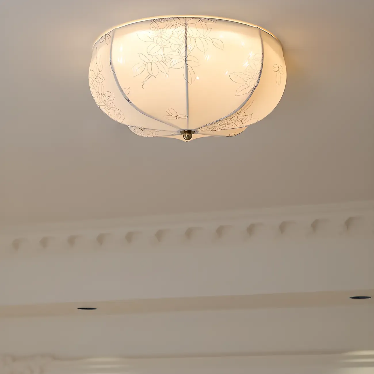 Elegant Drum-Shaped Fabric Ceiling Light for Home Interior