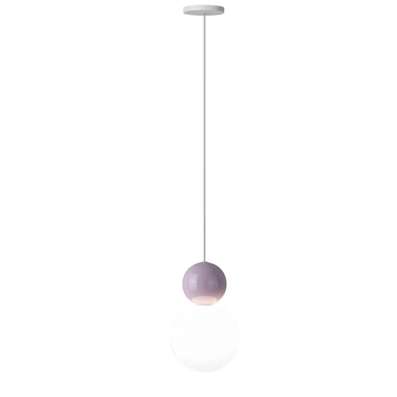 Modern White Metal Plastic Globe Pendant Light