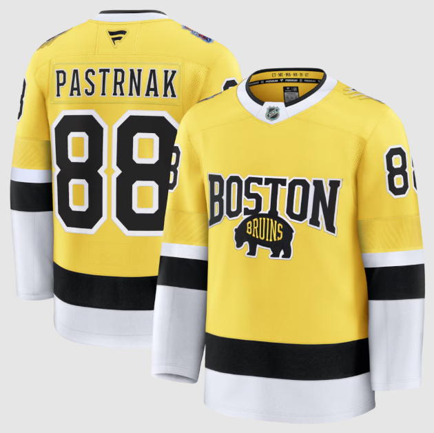 Boston Bruins David Pastrnak Fanatics Gold 2026 Stadium Series Premium Jersey
