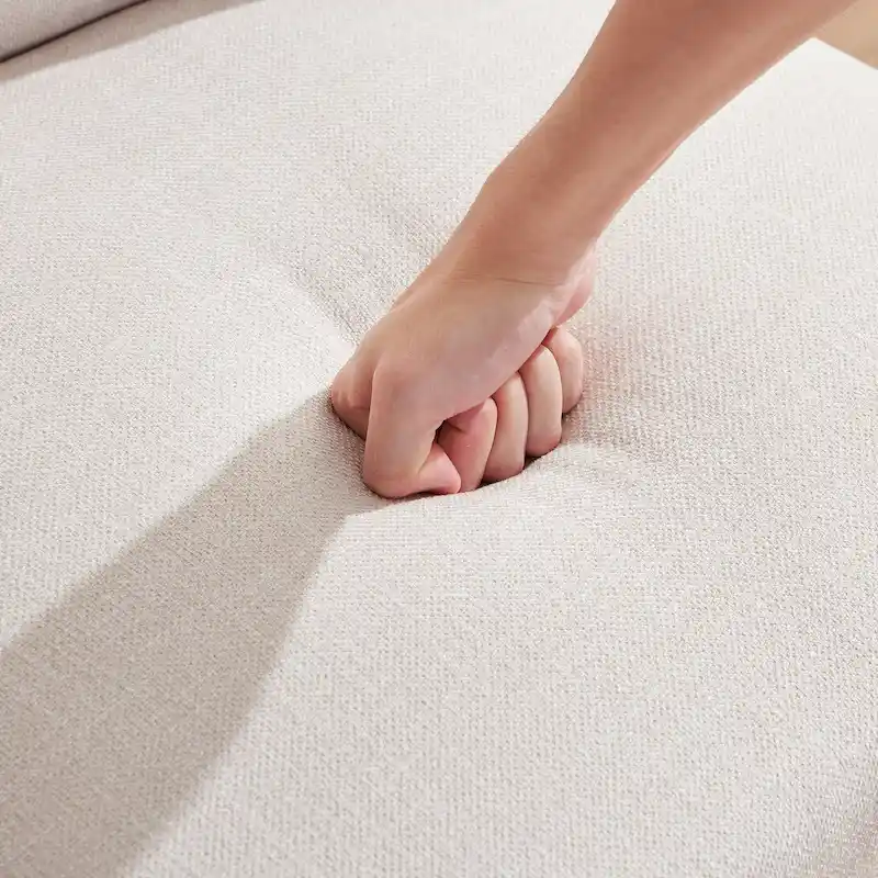 Home Computer Office Chair with Wheels Adjustable Height, Linen Fabric Upholstered Chair Swivel