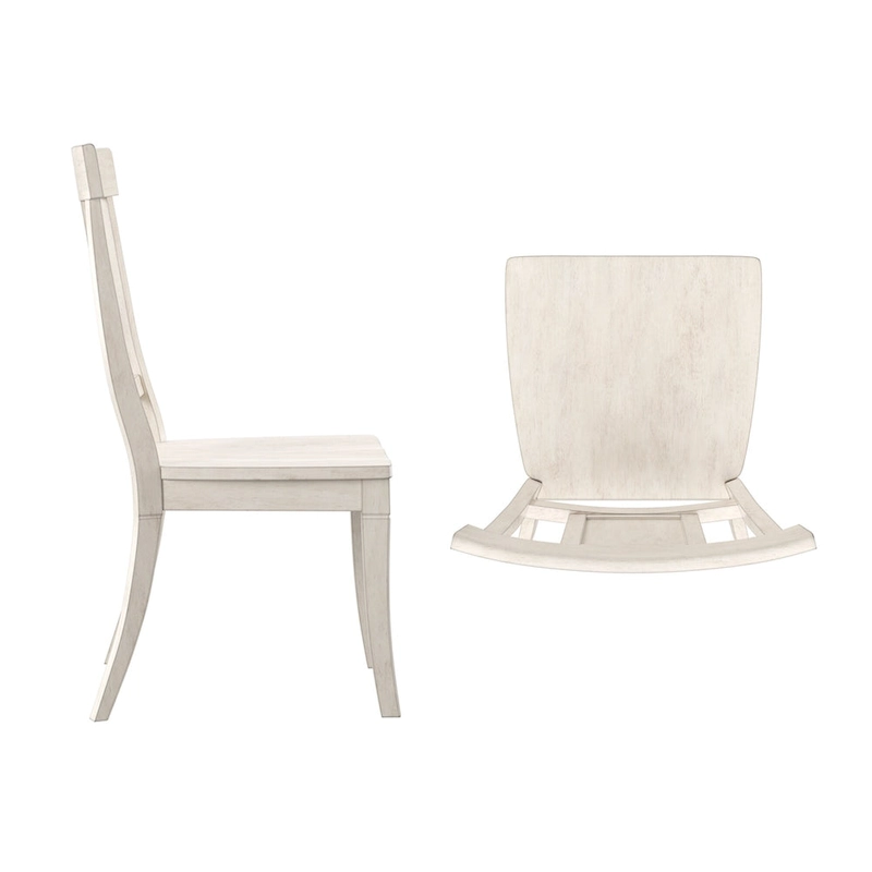 Ronda Panel Back Wood Dining Chairs (Set of 2)