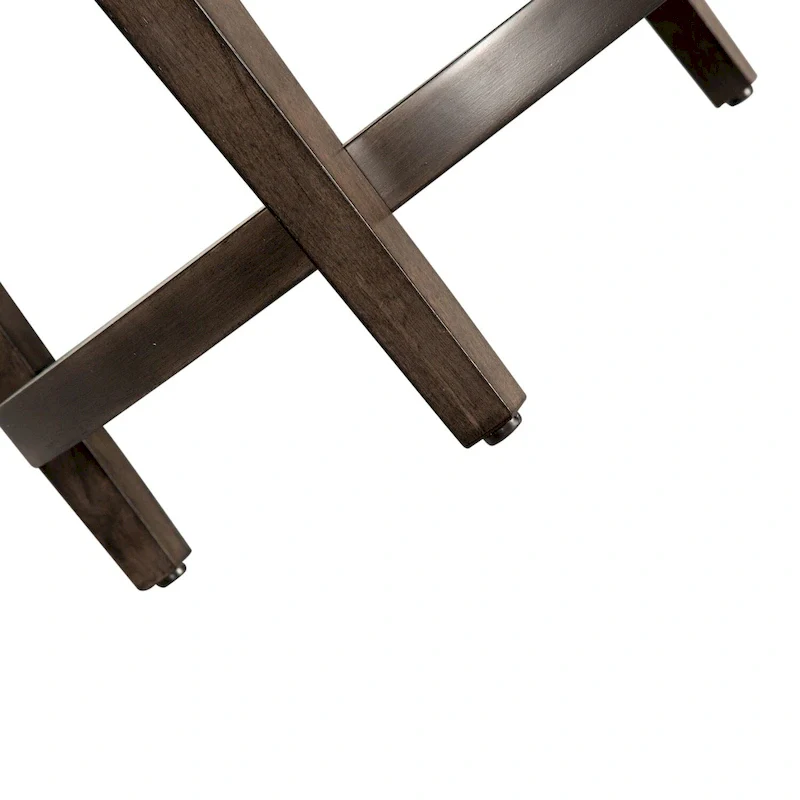 Espresso Stone Round End Table