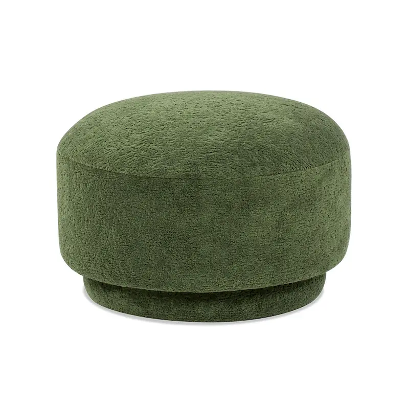 Fuji 15   Faux Sherpa Mushroom Footstool Ottoman