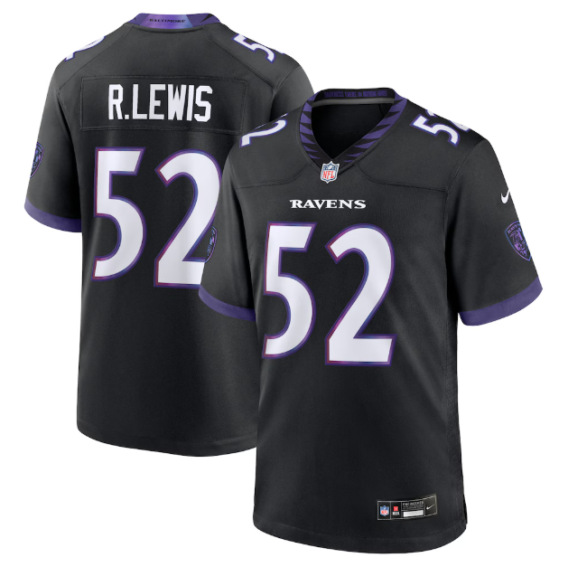 Baltimore Ravens Ray Lewis Black Alternate Retired Player Game Jersey