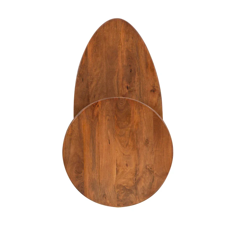 2-Tier Mid-Century Oval Coffee Table