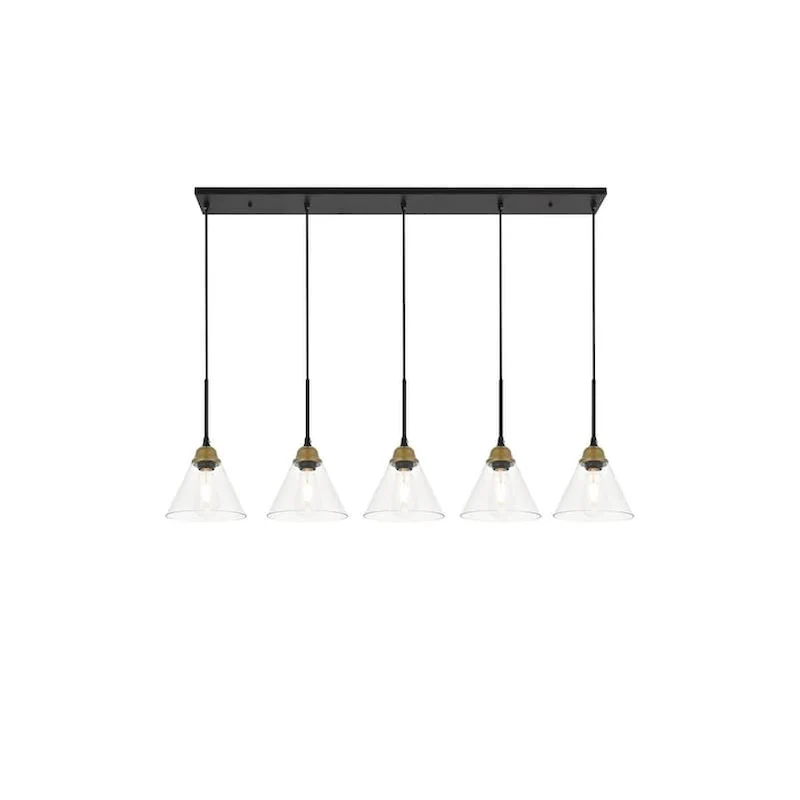 Histoire 5 light chrome Pendant