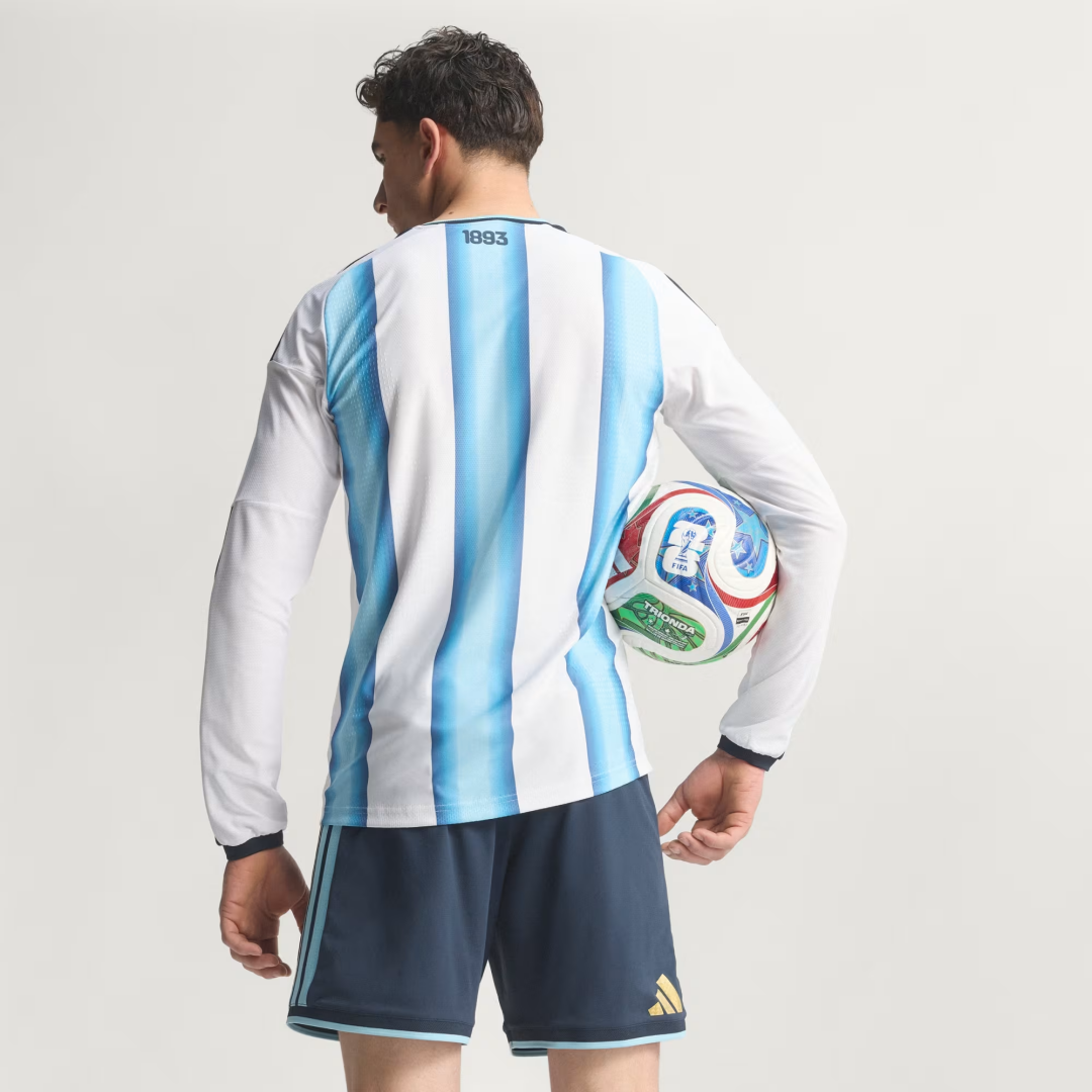 Player Version Argentina Home Long Sleeve Authentic Jersey World Cup 2026