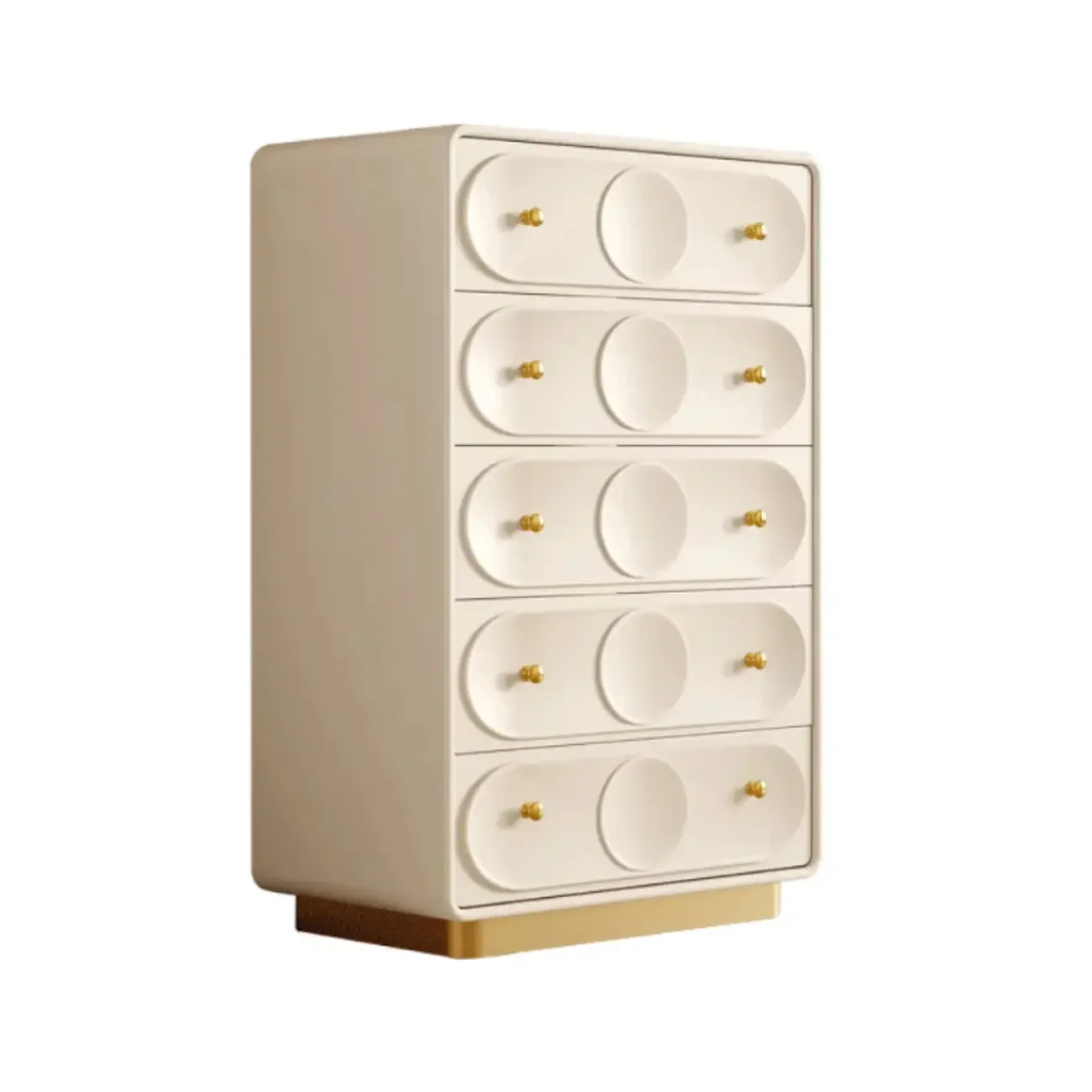 Modern White Wooden Bachelor Chest with Drawers for Bedroom