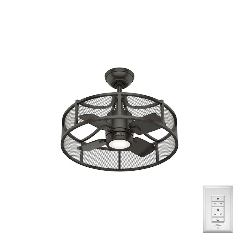 Hunter Seattle Ceiling Fan with LED Light Kit and Wall Control