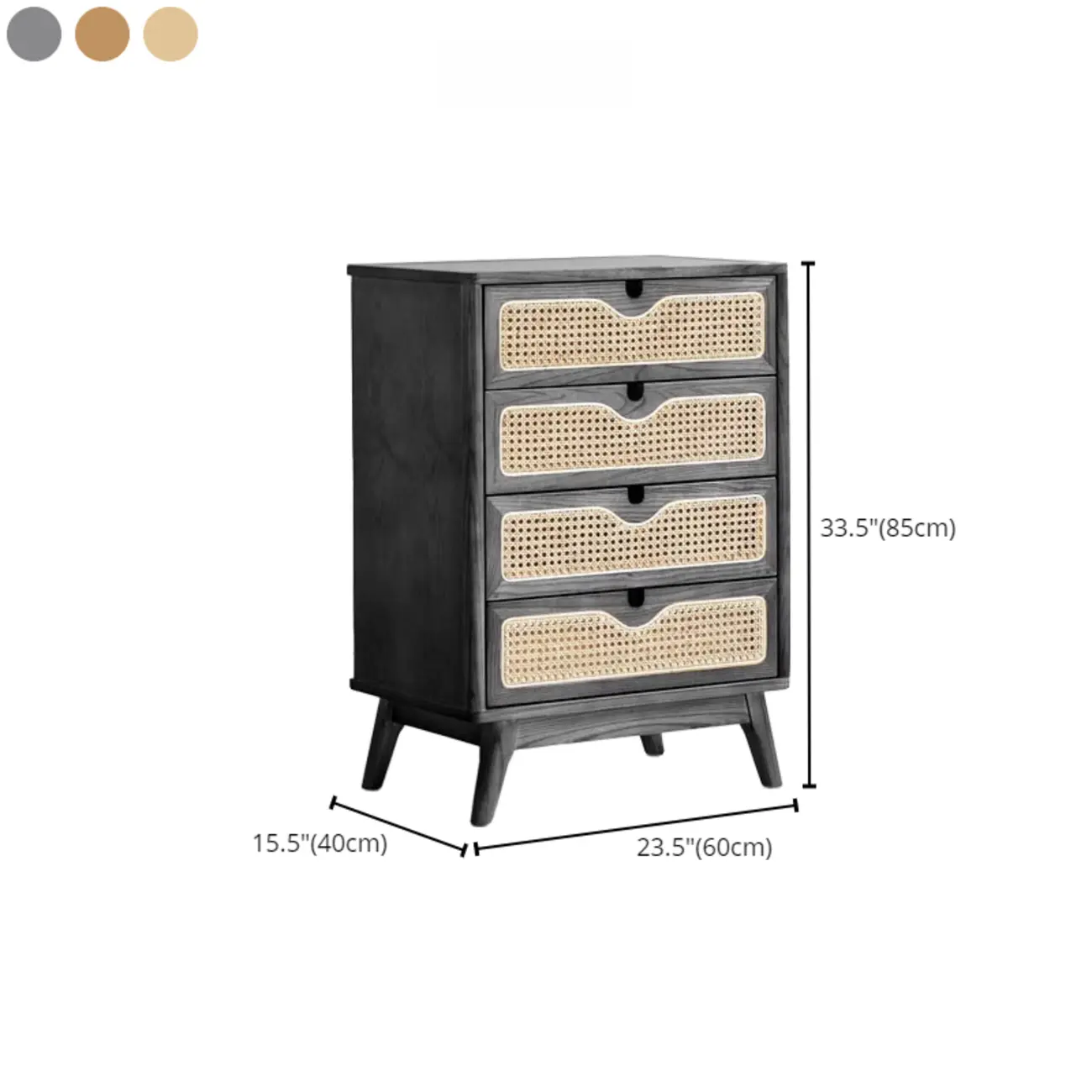 Tropical Natural Woven Double Layer Chest with 6-Drawers