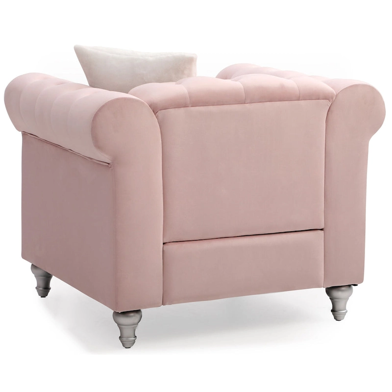 Raisa Velvet Crystal Accent Chair