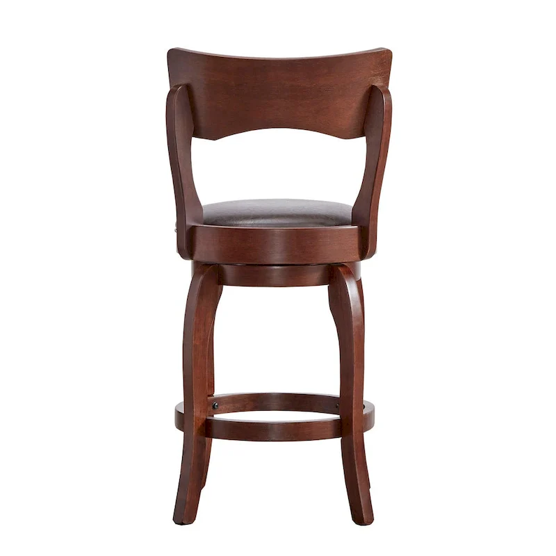 Lyla 24-inch Brown Counter Height Swivel Stool by iNSPIRE Q Classic