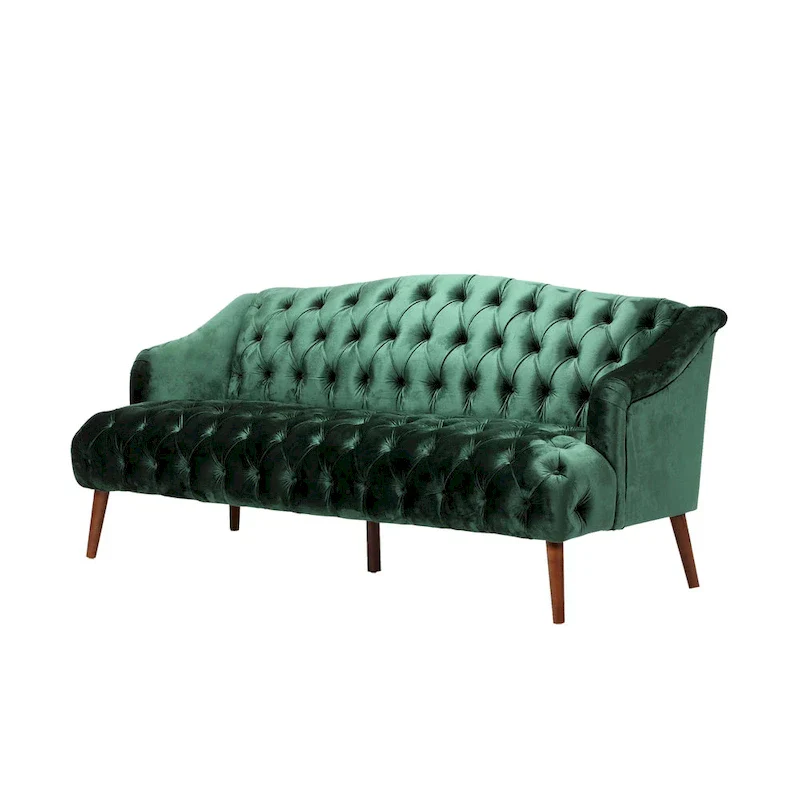 Adelia Modern Glam Tufted Velvet Sofa by Christopher Knight Home