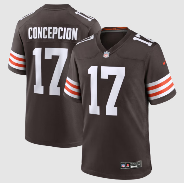 Cleveland Browns KC Concepcion Brown 2026 Draft First Round Pick No. 24 Team Game Jersey