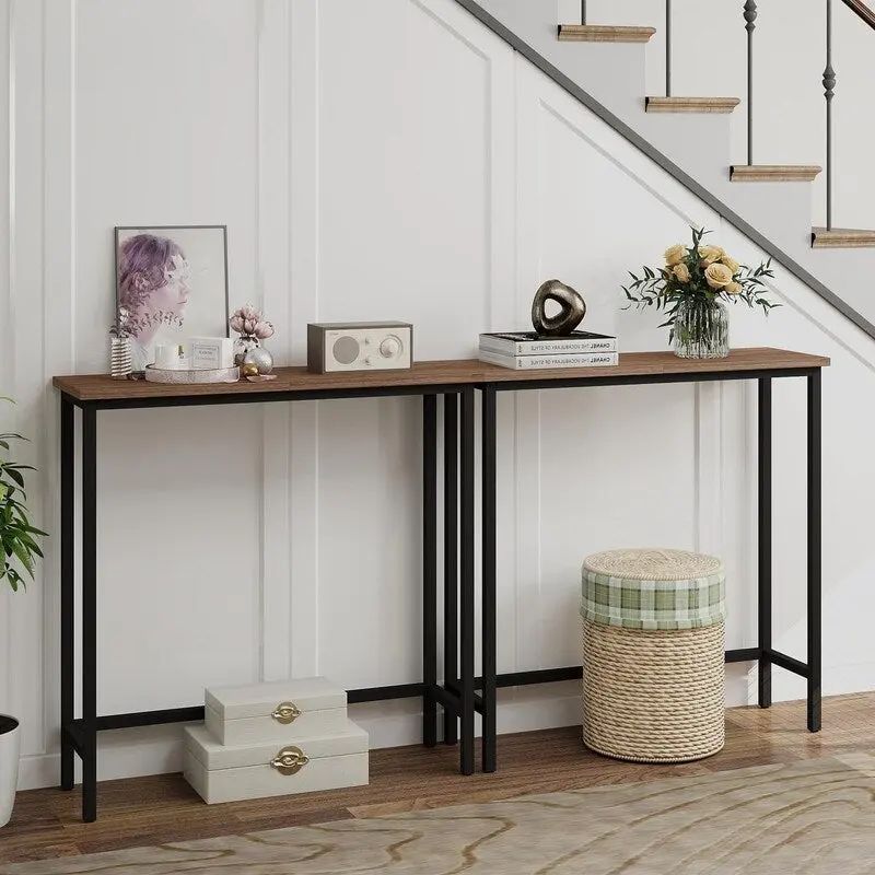 Narrow Console Table – Slim Entryway Table for Hallway, Bedroom, Living Room or Foyer