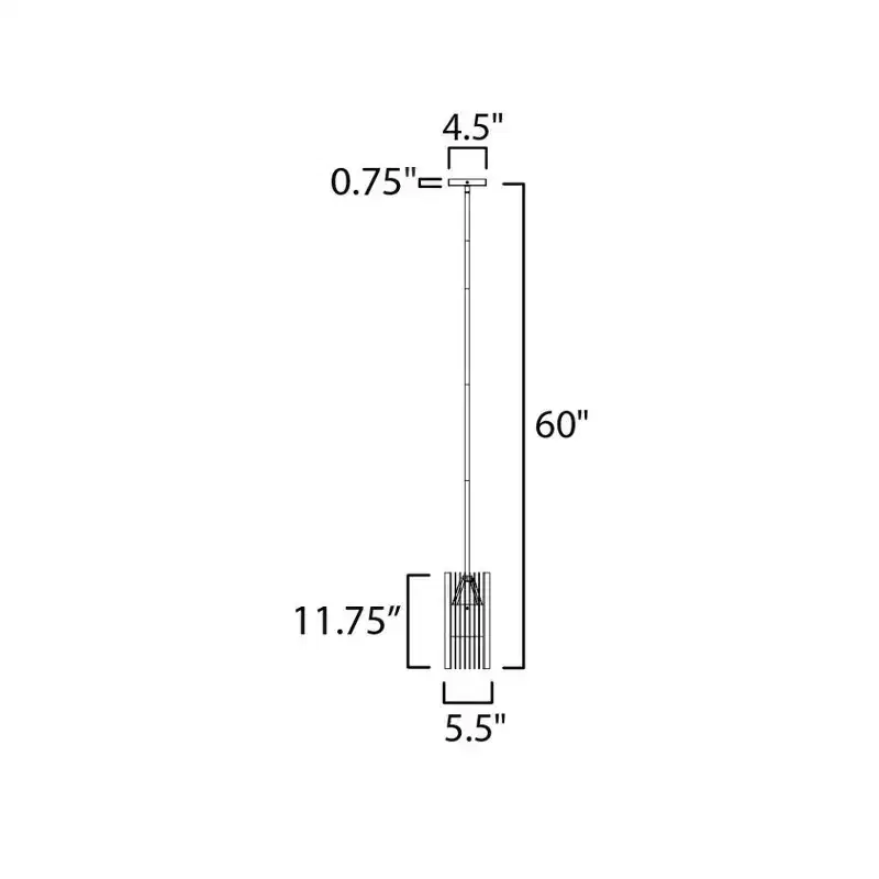 ET2 Lighting Rampart 2 - Light Pendant in Black