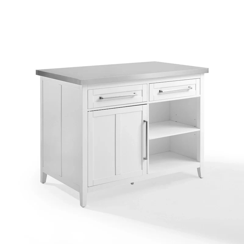 Crosley Silvia Stainless Steel Top Kitchen Island - 28d x 46w x 36.5h