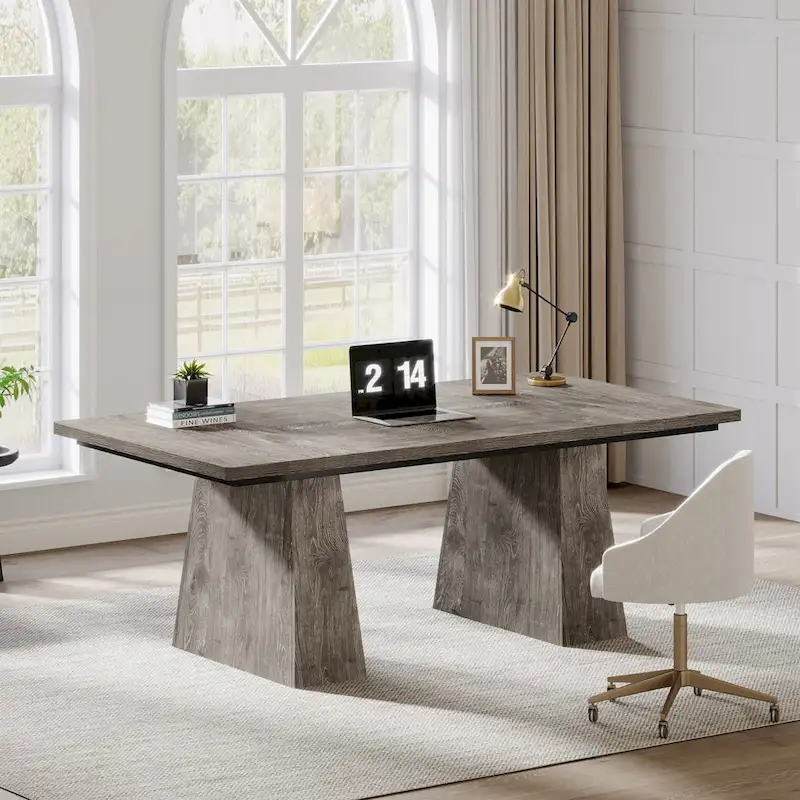 63 Inches Modern Executive Office Desk Large Computer Conference Table