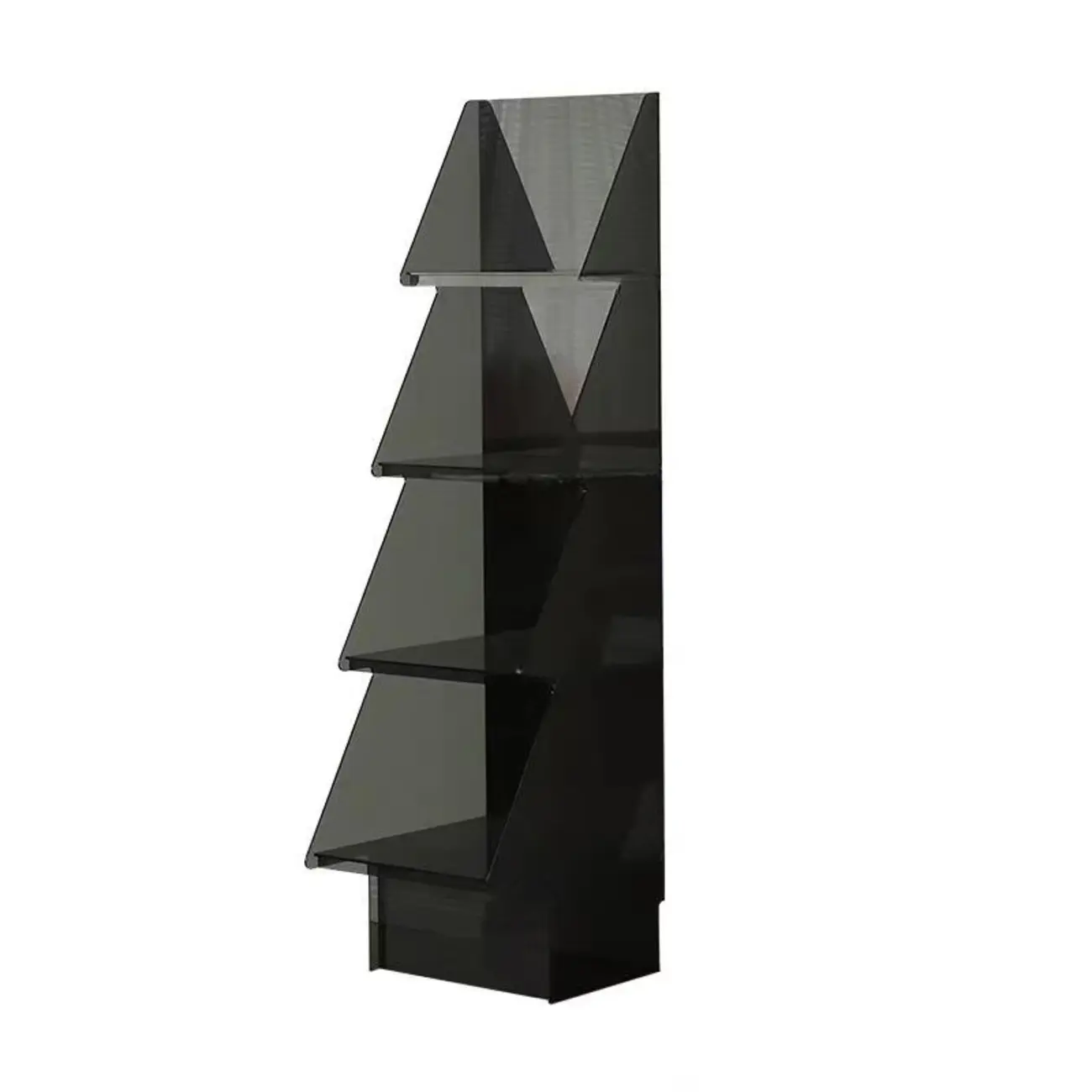 Artistic Acrylic Bookcase Vertical Stylish Display Shelf
