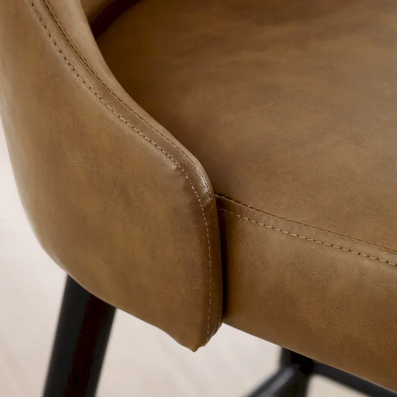 Art Leon Set of 2 Upholstered Counter Height Swivel Barstool