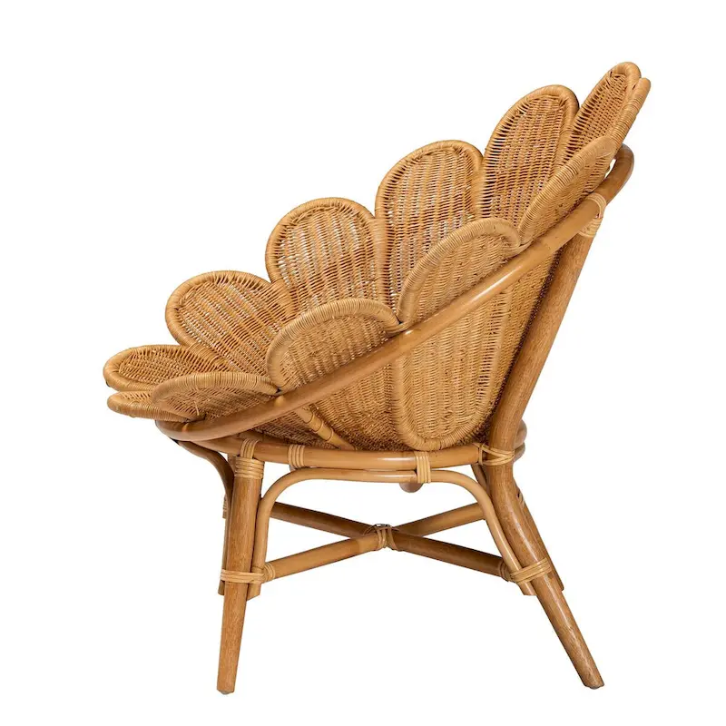 Blossom Bohemian Honey Rattan Accent Flower Chair