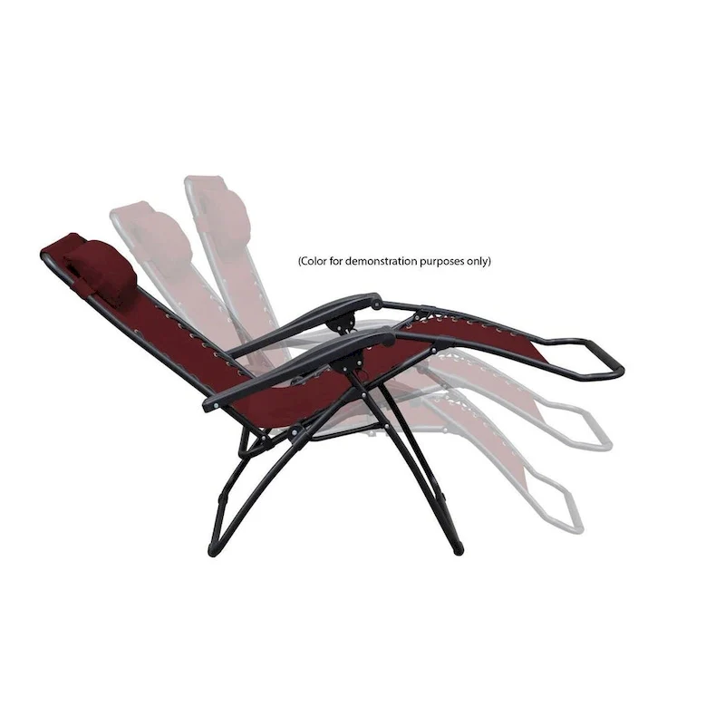 Infinity Zero Gravity Steel Frame Patio Deck Chair, Grey (Pair) - 22
