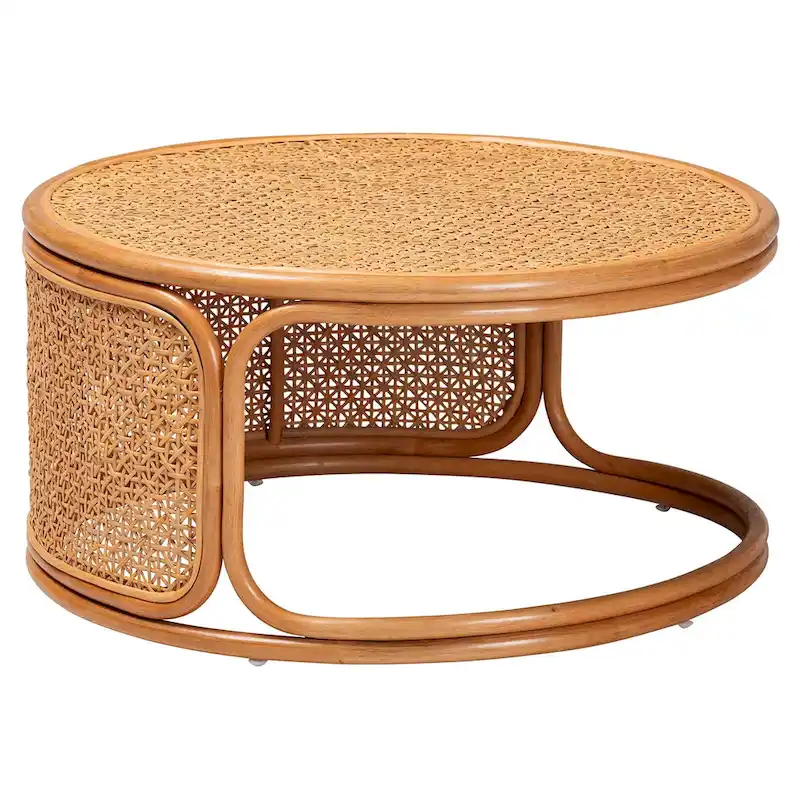 Bohemian Honey Rattan Coffee Table