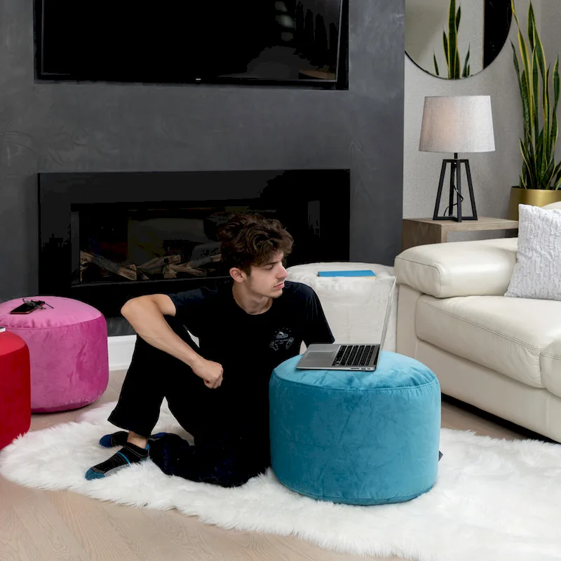 Belgique Velvety Indoor Pouf by Gouchee Home