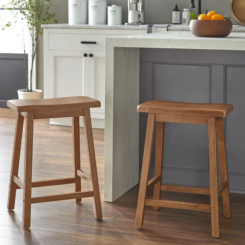 Marney Rubberwood 24-inch Counter-height Bar Stools (Set of 2)