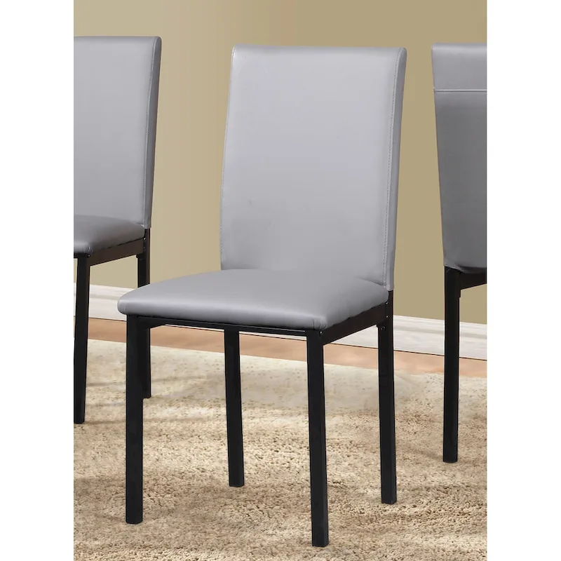 Modern 5-Piece Dining Set with Rectangular Table & 4 High Back Chairs