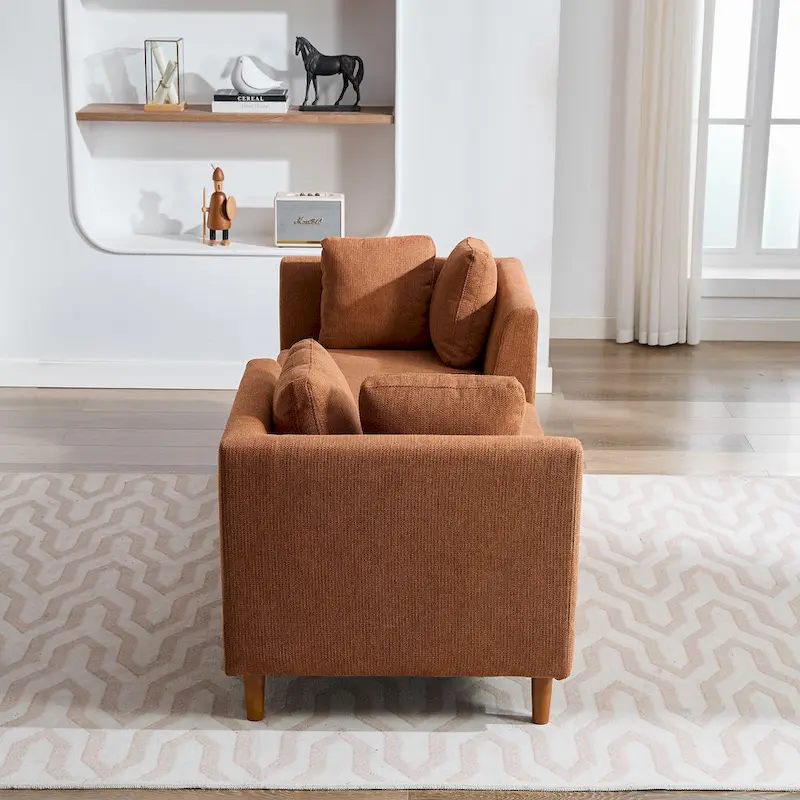 Double-Sided Upholstered Chaise Lounge - Seats 2