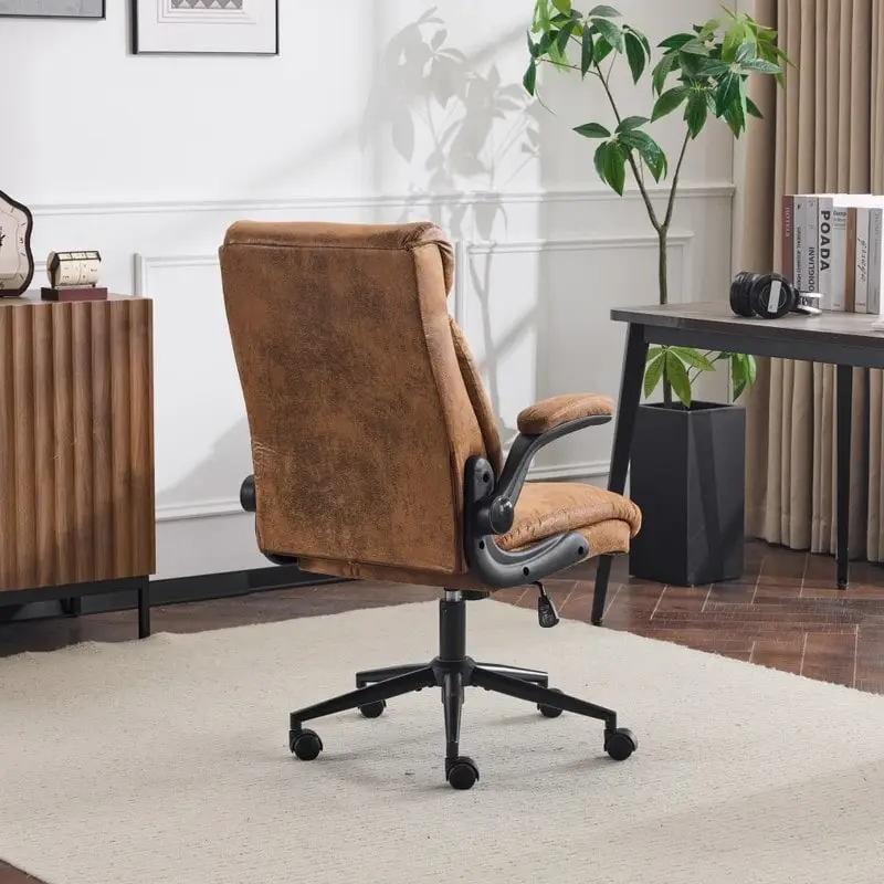 28W Mid-Back Swivel Office Chair Task Chair With Adjustable Arms - N/A