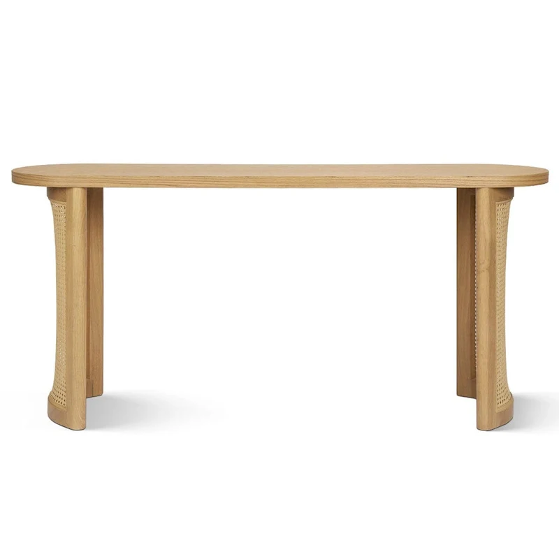 60  Solid Rattan Console Table