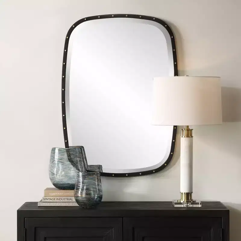 Uttermost Benedo Black 26 x 36 Rectangular Wall Mirror