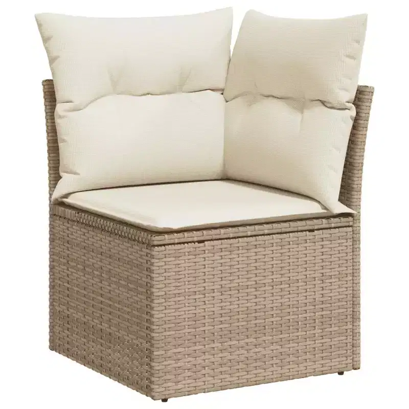 vidaXL Garden Sofa Set Rattan, Cushions