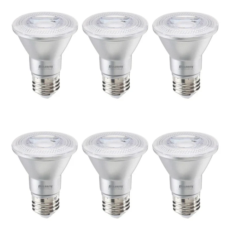 Bulbrite Pack of (6) 7 Watt Dimmable Flood PAR20 Medium (E26) LED Bulb