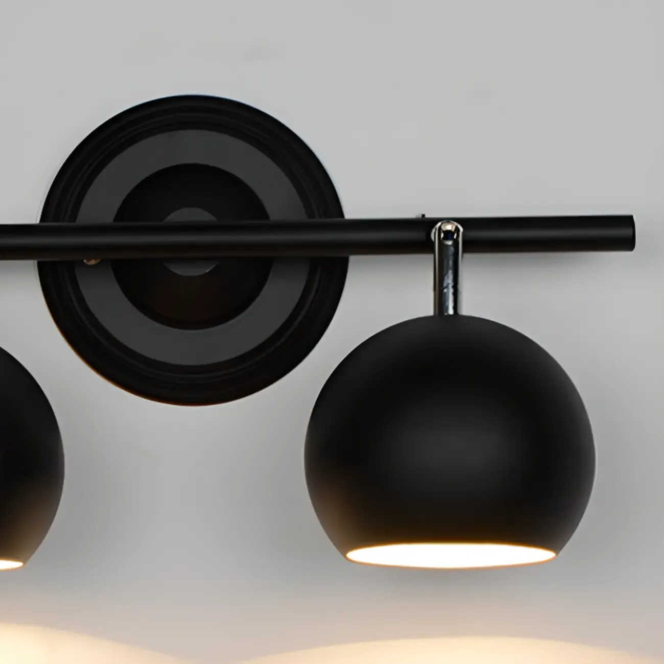 Adjustable Modern Linear Iron Globe Track Wall Sconce