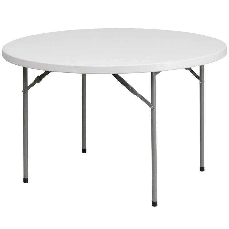 48 Round Granite White Plastic Event and Party Folding Table